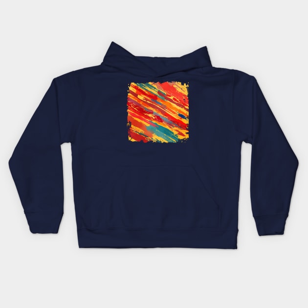 Acrylic palette knife painting Kids Hoodie by PallKris